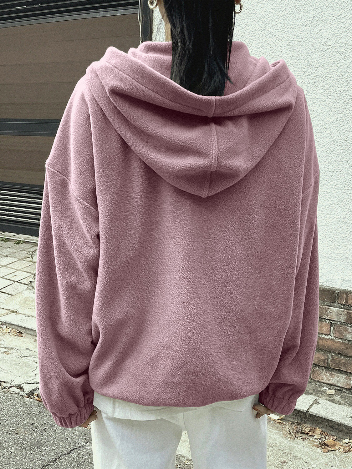Mountain Quarter Zip Long Sleeve Hoodie Trandify Deal