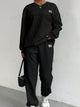 Texture Round Neck Long Sleeve Top and Pants Set Trandify Deal