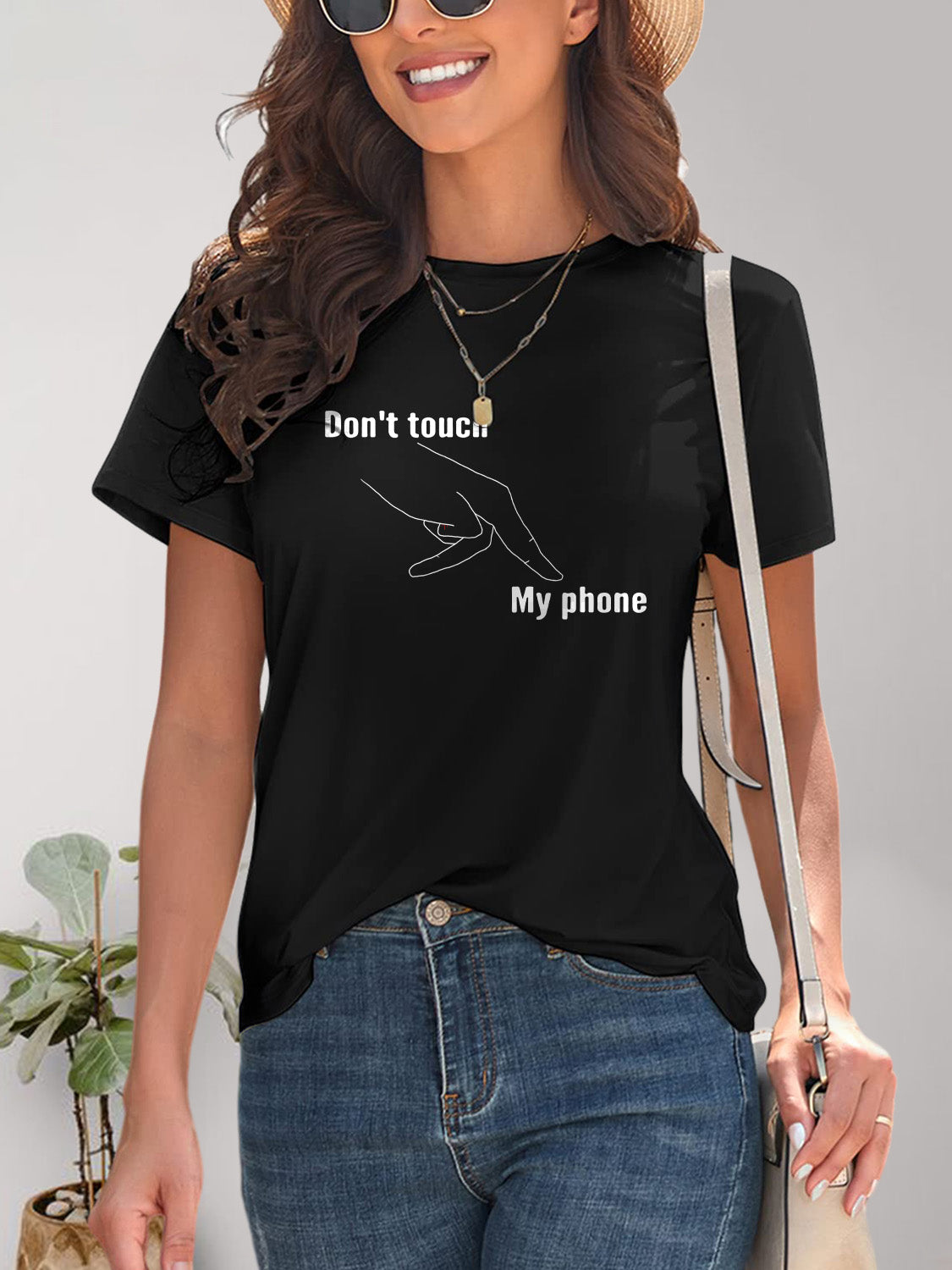 Graphic Round Neck Short Sleeve T-Shirt Trandify deal