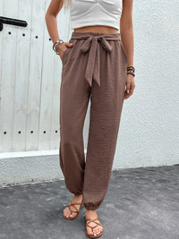 Tied High Waist Pants with Pockets Trandify deal