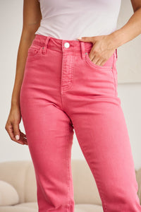 RFM Full Size Tummy Control High Waist Raw Hem Jeans Trandify deal
