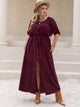 Plus Size Round Neck Half Sleeve Dress Trandify deal