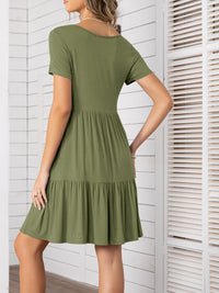 Round Neck Short Sleeve Mini Tee Dress Trandify deal