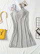 Round Neck Spaghetti Strap Cami Dress with Bra Trandify Deal