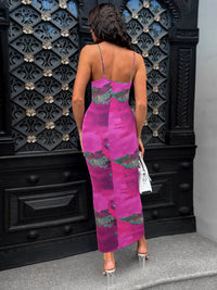 Printed Spaghetti Strap Cami Dress Trandify deal