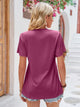 Double Take Ruched V-Neck Short Sleeve T-Shirt Trandify deal
