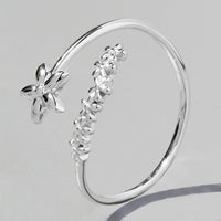 925 Sterling Silver Flower Ring Trandify Deal