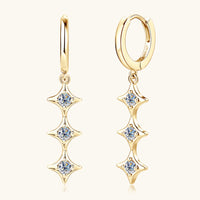 Moissanite 925 Sterling Silver Geometric Shape Earrings Trandify Deal
