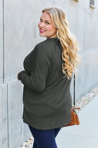 Basic Bae Full Size Round Neck Dropped Shoulder T-Shirt Trandify Deal