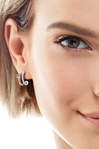 Moissanite 925 Sterling Silver C-Hoop Earrings Trandify Deal