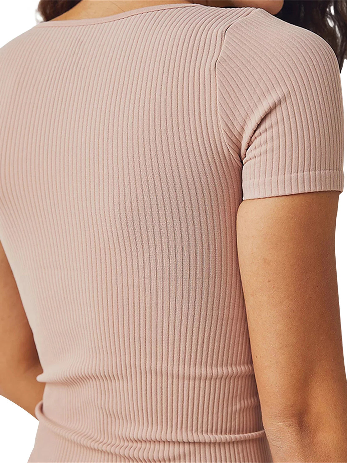 Round Neck Short Sleeve T-Shirt Trandify deal