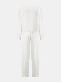 Waffle-Knit Round Neck Top and Pants Set Trandify deal