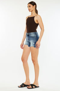 Kancan High Waist Raw Hem Denim Shorts Trandify deal