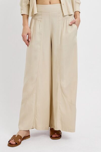 ashionable Wide Leg Pants with Elastic Waist – Comfortable & Stylish | Trandifydeal