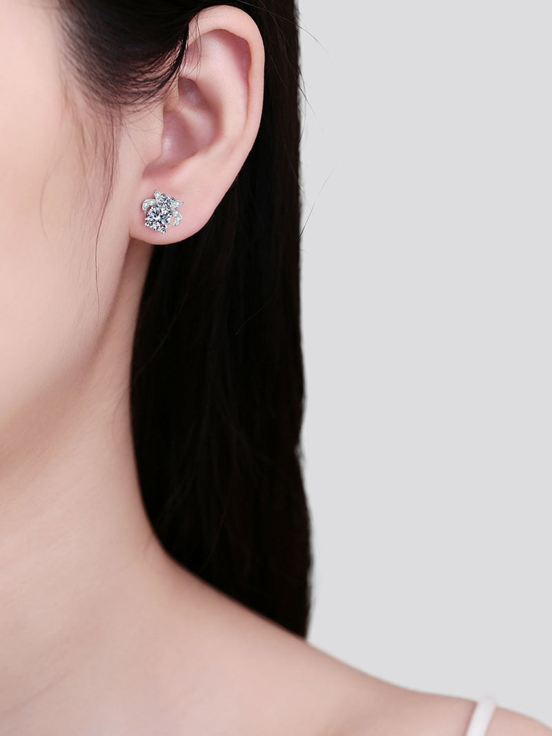 1 Carat Moissanite 925 Sterling Silver Stud Earrings Trandify Deal