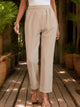 Ruched Half Elastic Waist Pants Trandify deal