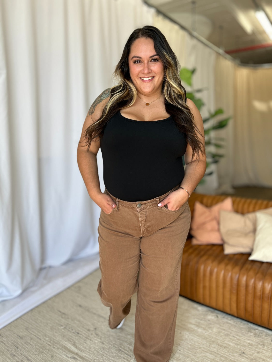 RFM Full Size High Rise Garment Dye Wide Leg Jeans Trandify Deal