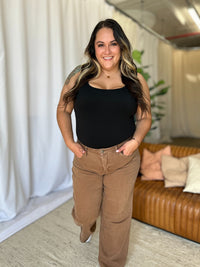 RFM Full Size High Rise Garment Dye Wide Leg Jeans Trandify Deal