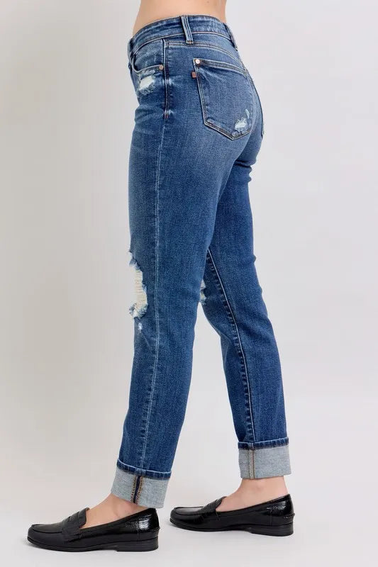 Comfortable Midi Rise Jeans for Plus Size Women – Judy Blue Denim