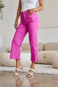 RFM Full Size Tummy Control High Waist Raw Hem Jeans Trandify deal