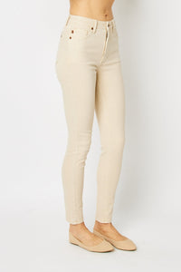 Judy Blue Full Size Garment Dyed Tummy Control Skinny Jeans Trandify deal