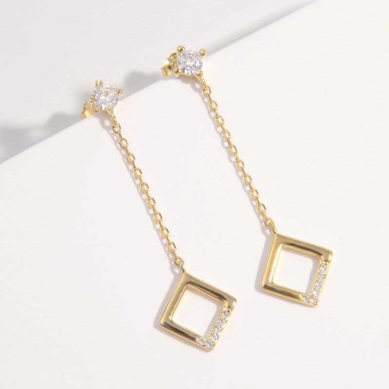 925 Sterling Silver Inlaid Zircon Earrings Trandify Deal