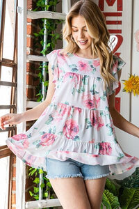 Heimish round-neck ruffled tunic – casual plus-size women’s top – free shipping USA