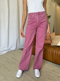 RFM Full Size High Rise Garment Dye Wide Leg  Jeans Trandify Deal