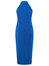 Slit Ruched Mock Neck Sleeveless Dress Trandify deal