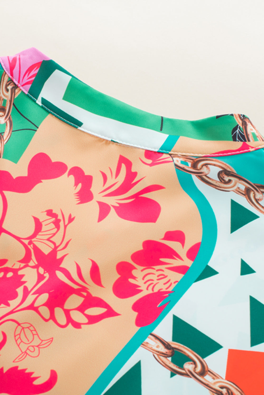 Printed Surplice Half Sleeve Mini Dress - Trandify Deal