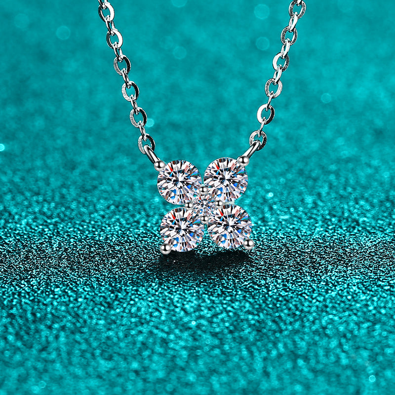 1.26 Carat Moissanite 925 Sterling Silver Geometric Shape Pendant Necklace Trandify Deal