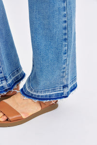 Judy Blue Full Size Mid Rise Destroyed Hem Distressed Jeans Trandify Deal