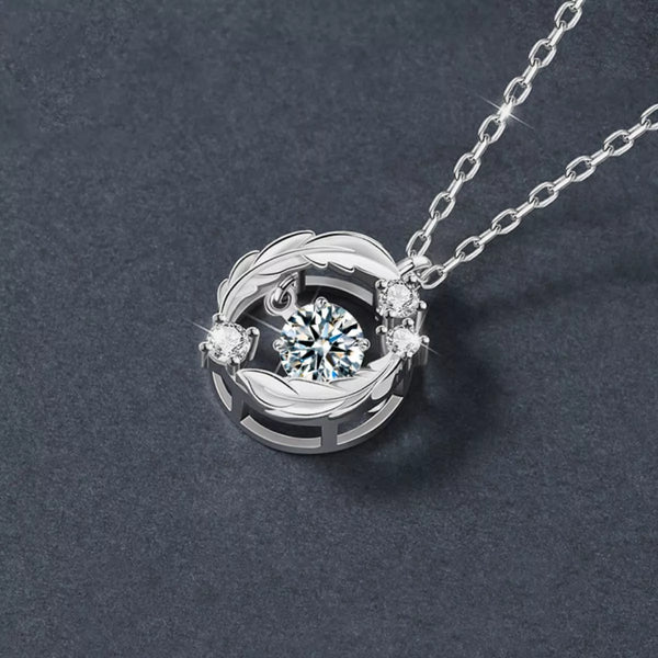 0.5ct Moissanite Pendant Necklace for Women - 925 Sterling Silver
