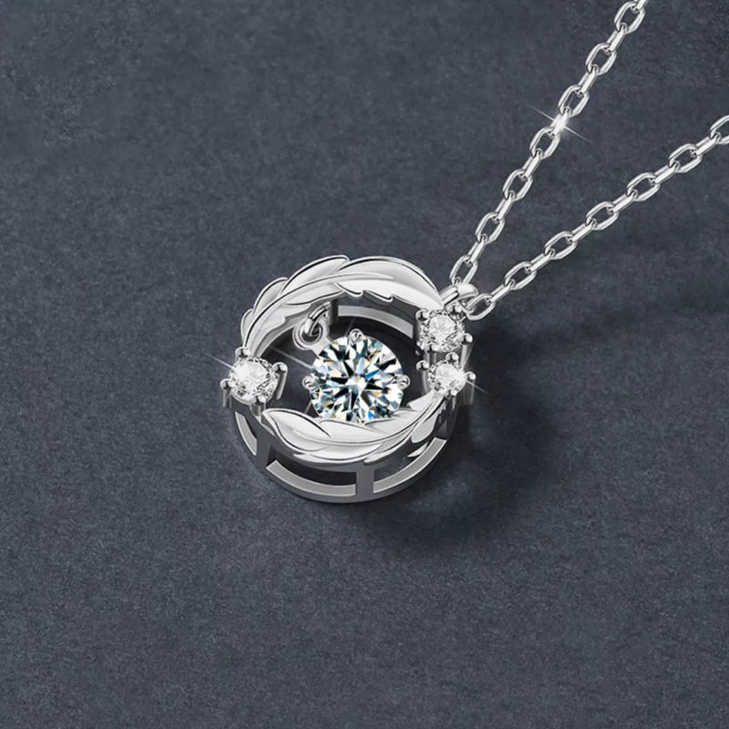 0.5ct Moissanite Pendant Necklace for Women - 925 Sterling Silver