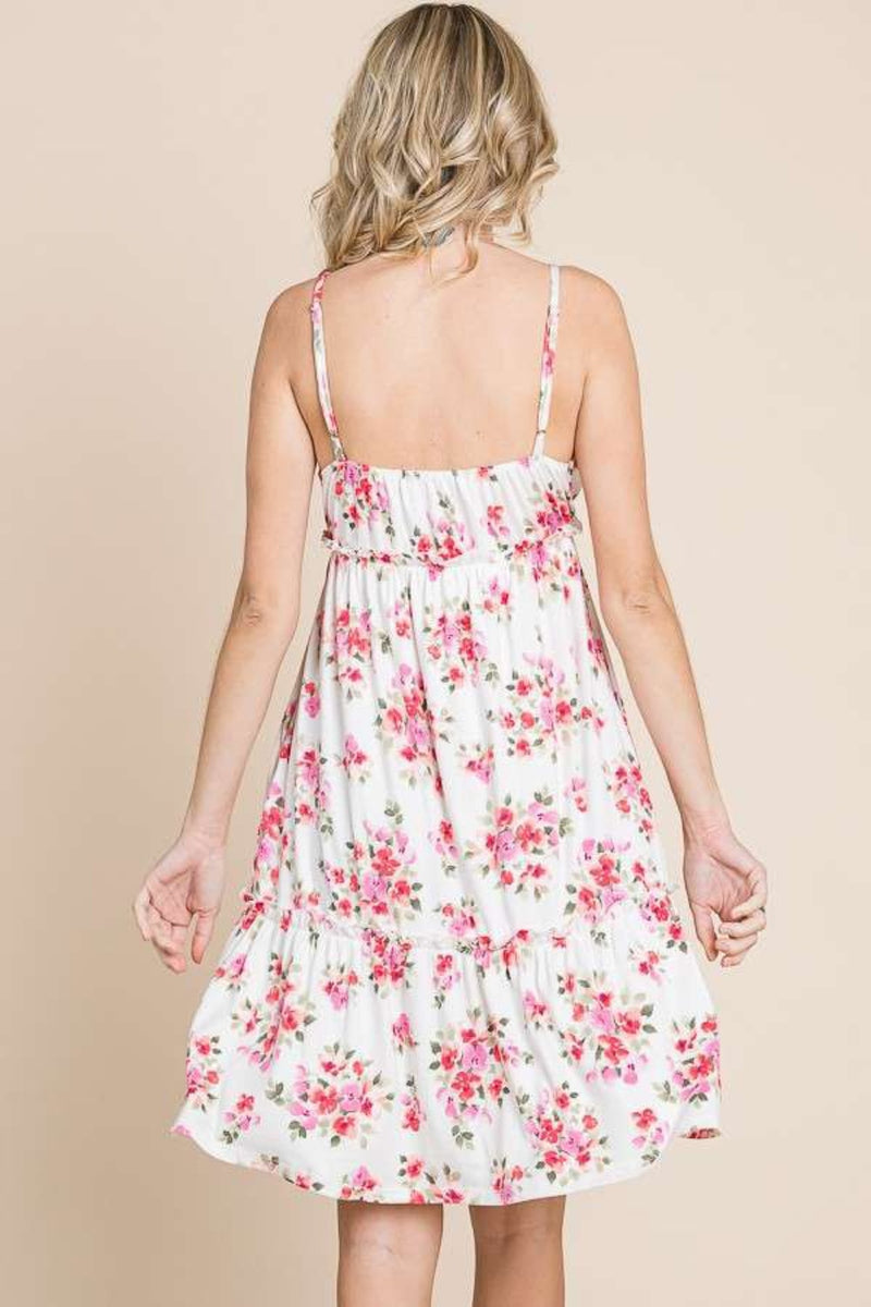 Culture Code Full Size Floral Frill Cami Dress Trandify deal