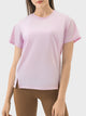 Millennia Slit Round Neck Short Sleeve Active T-Shirt Trandify deal