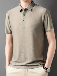 Men’s Plus Size Textured Short Sleeve Polo Shirt – Comfortable & Stylish Big & Tall Fit – Free Shipping USA