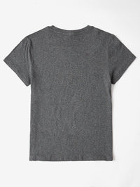 Letter Graphic Round Neck Short Sleeve T-Shirt Trandify deal