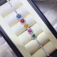 5 Carat Moissanite Sterling Silver Tennis Bracelet for Women – Sparkling Elegant Jewelry Gift