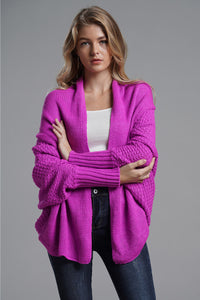 Open Front Batwing Sleeve Cardigan Trandify Deal