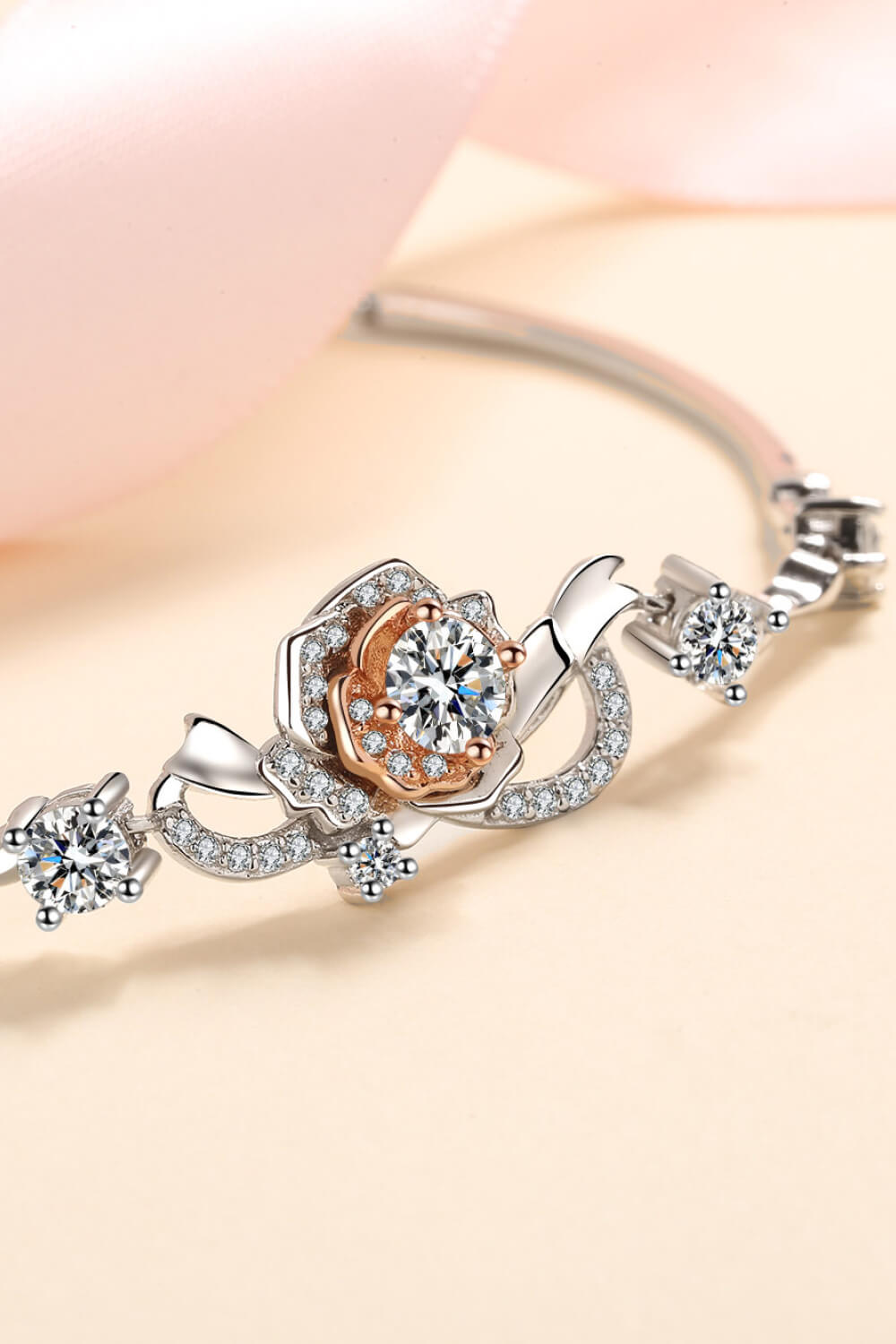 925 Sterling Silver Moissanite Bracelet Trandify Deal