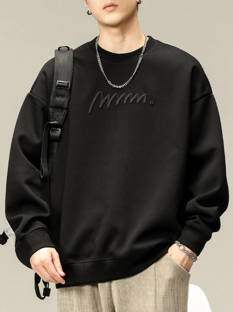 Men's Plus Size Cozy Long Sleeve Sweatshirt – Relaxed Fit Pullover for Big & Tall