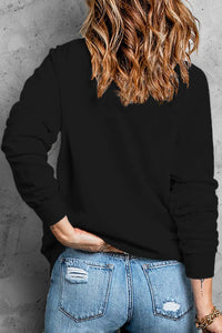 Pumpkin Graphic Round Neck Dropped Shoulder Sweatshirt Trandify Deal