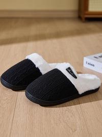 Horn Buckle Furry Texture Flat Slippers Trandify Deal