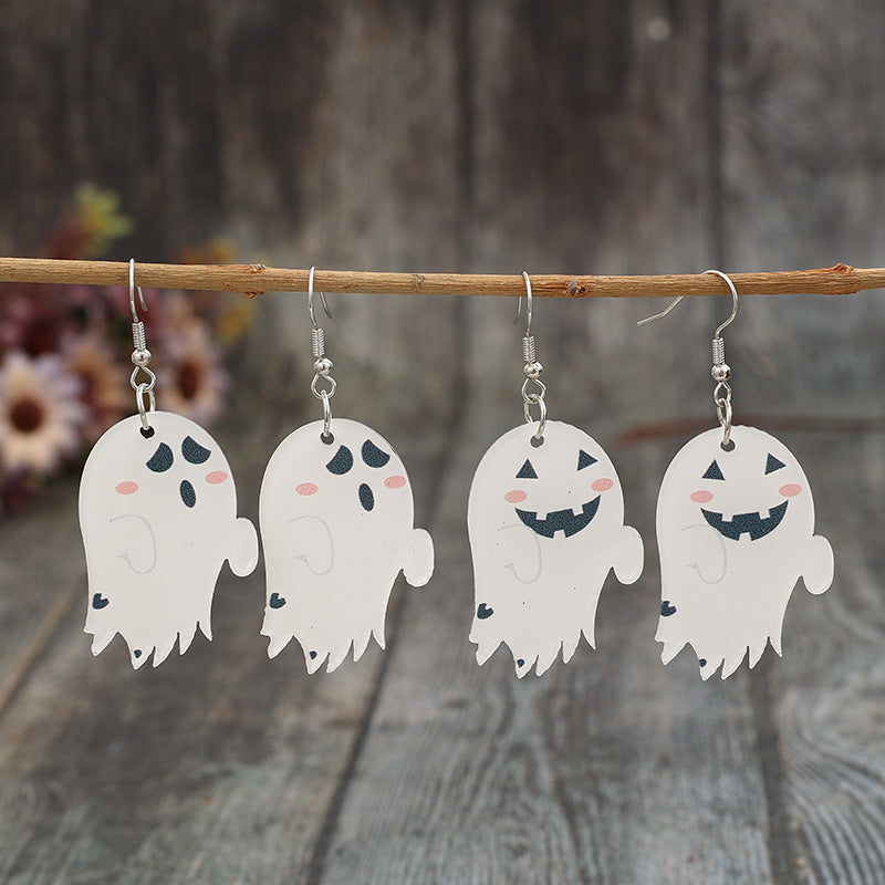 2 Piece Alloy Acrylic Ghost Dangle Earrings Trandify Deal
