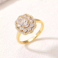 3.8 Carat Moissanite Ring for Women, 925 Sterling Silver