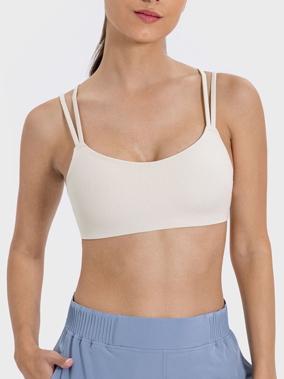 Millennia Scoop Neck Double Strap Active Cami Trandify deal