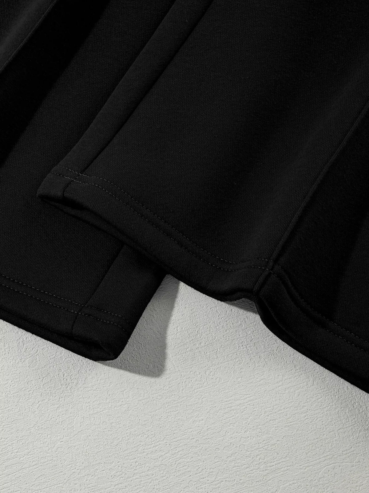 Women's Zip Up Jogger Set in Black on model showing pockets