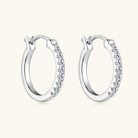 925 Sterling Silver Moissanite Huggie Earrings Trandify Deal