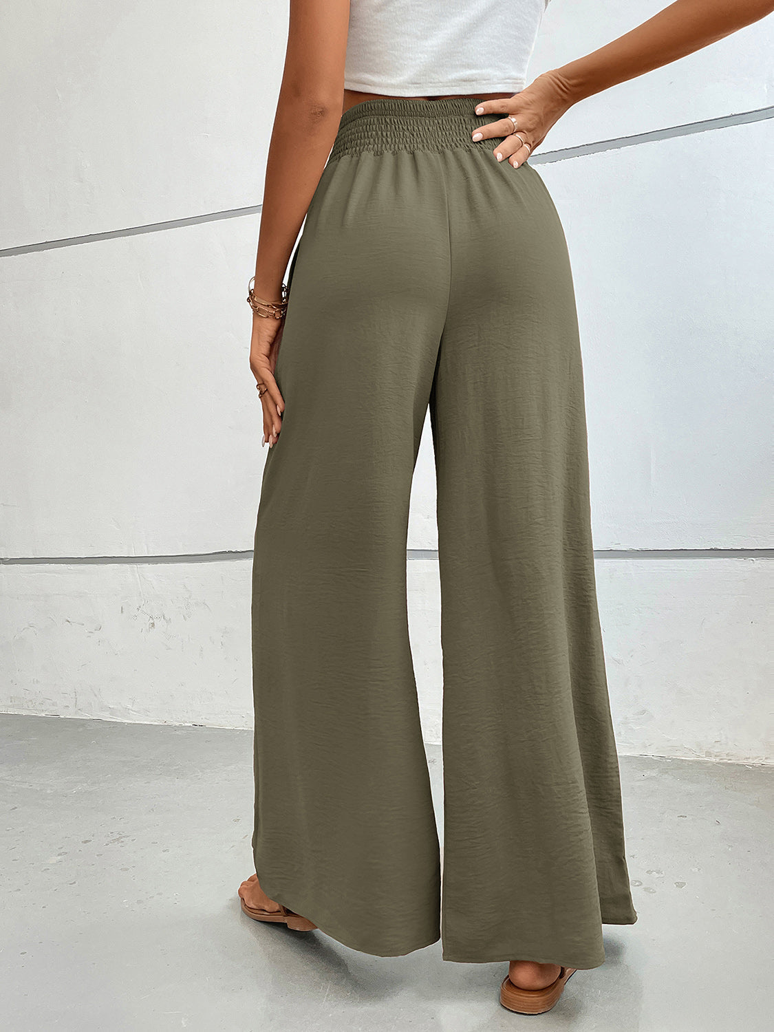 Perfee Wide Leg Pants with Pockets Trandify Deal
